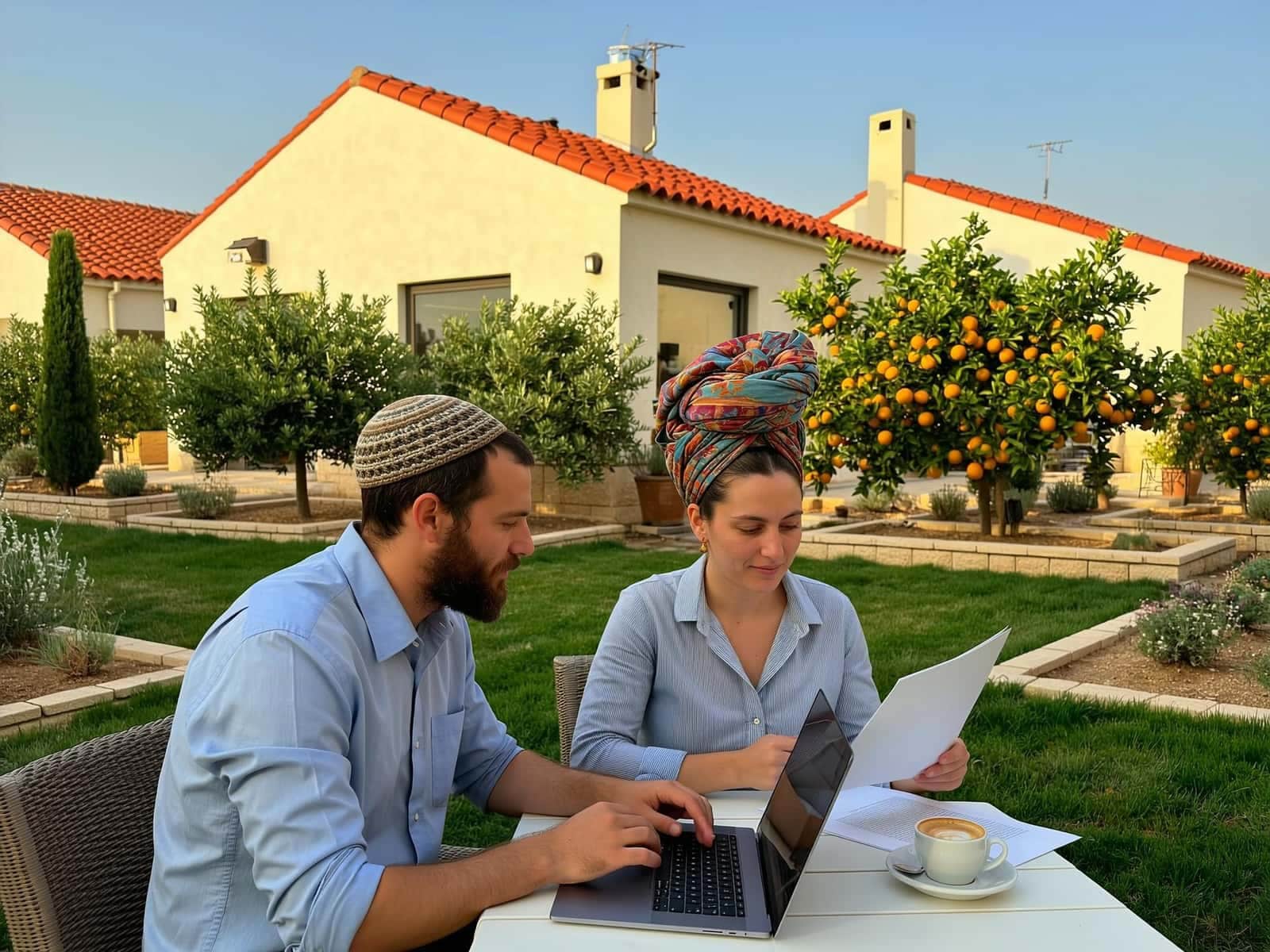 Remote work scene in Kfar Yona