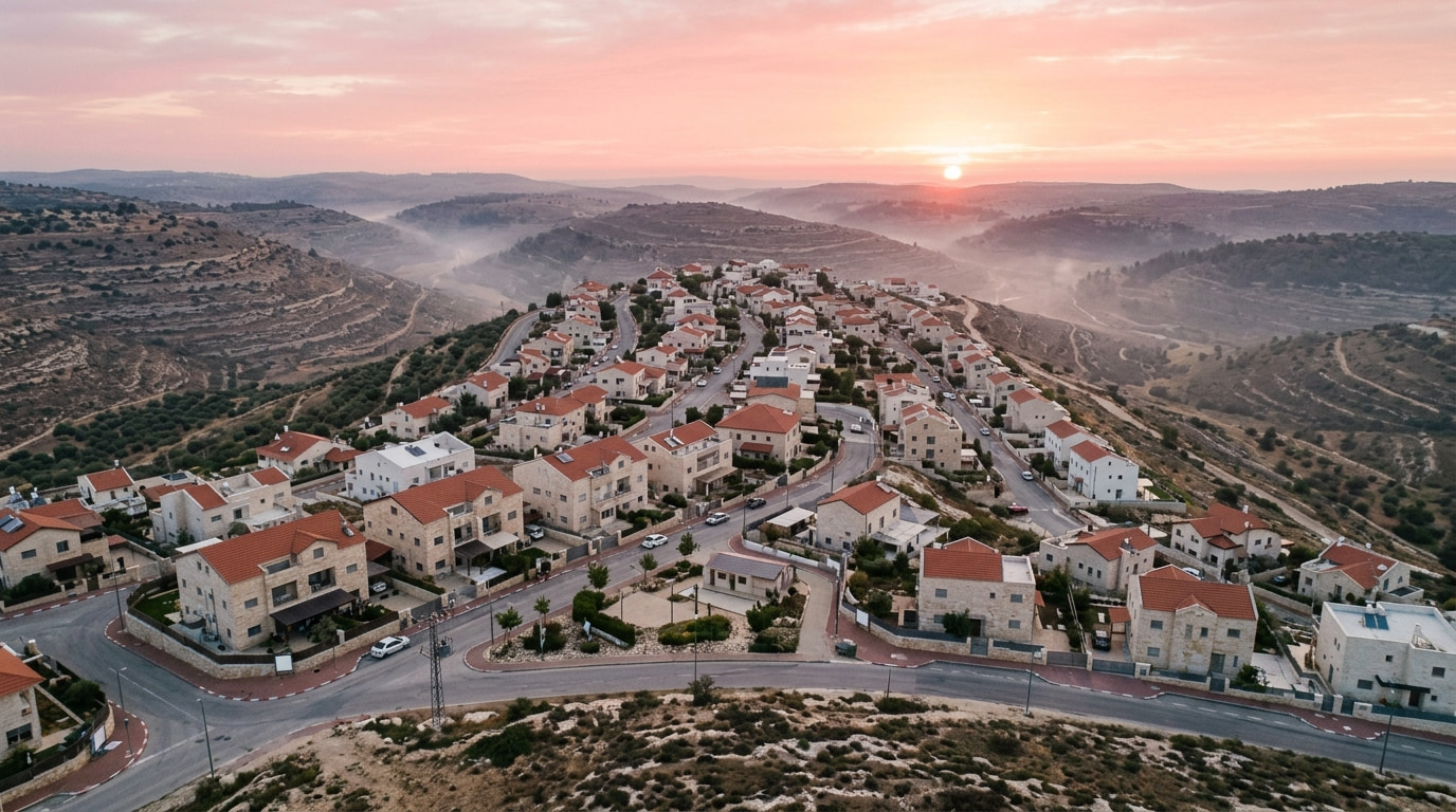 Scenic view of Shavei Shomron in Judea & Samaria