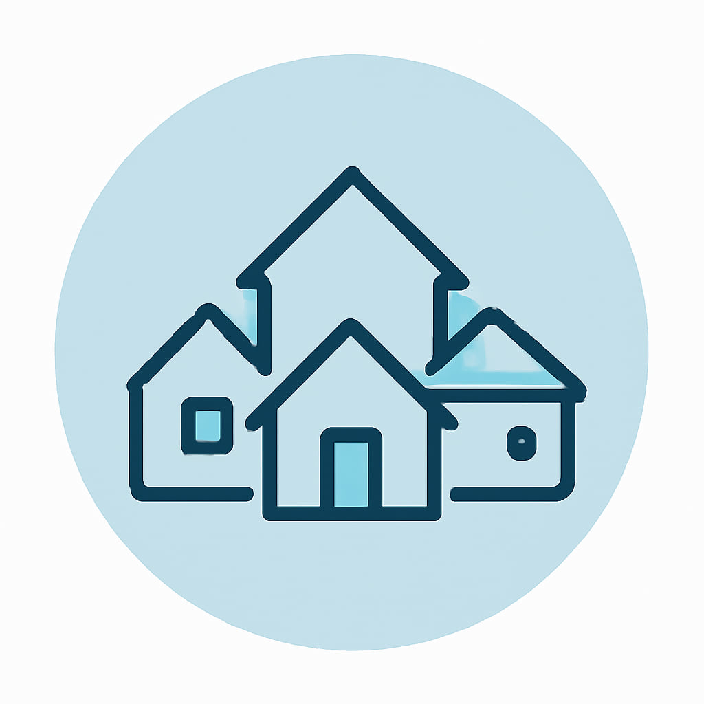 Property types icon representing variety