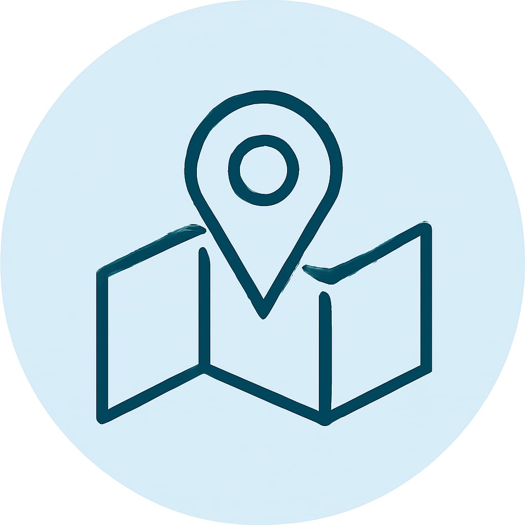 Icon representing practical location