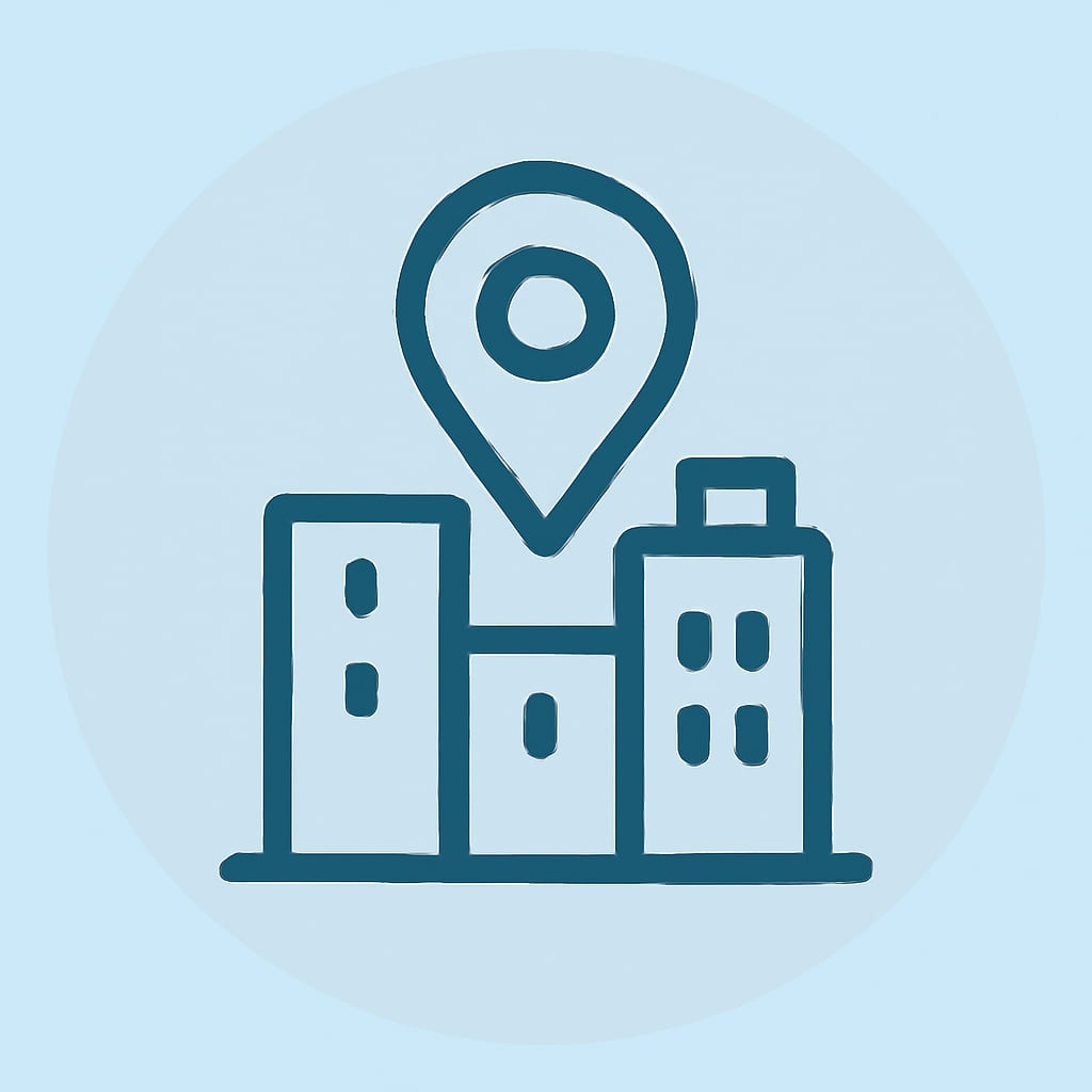 Icon representing practical location