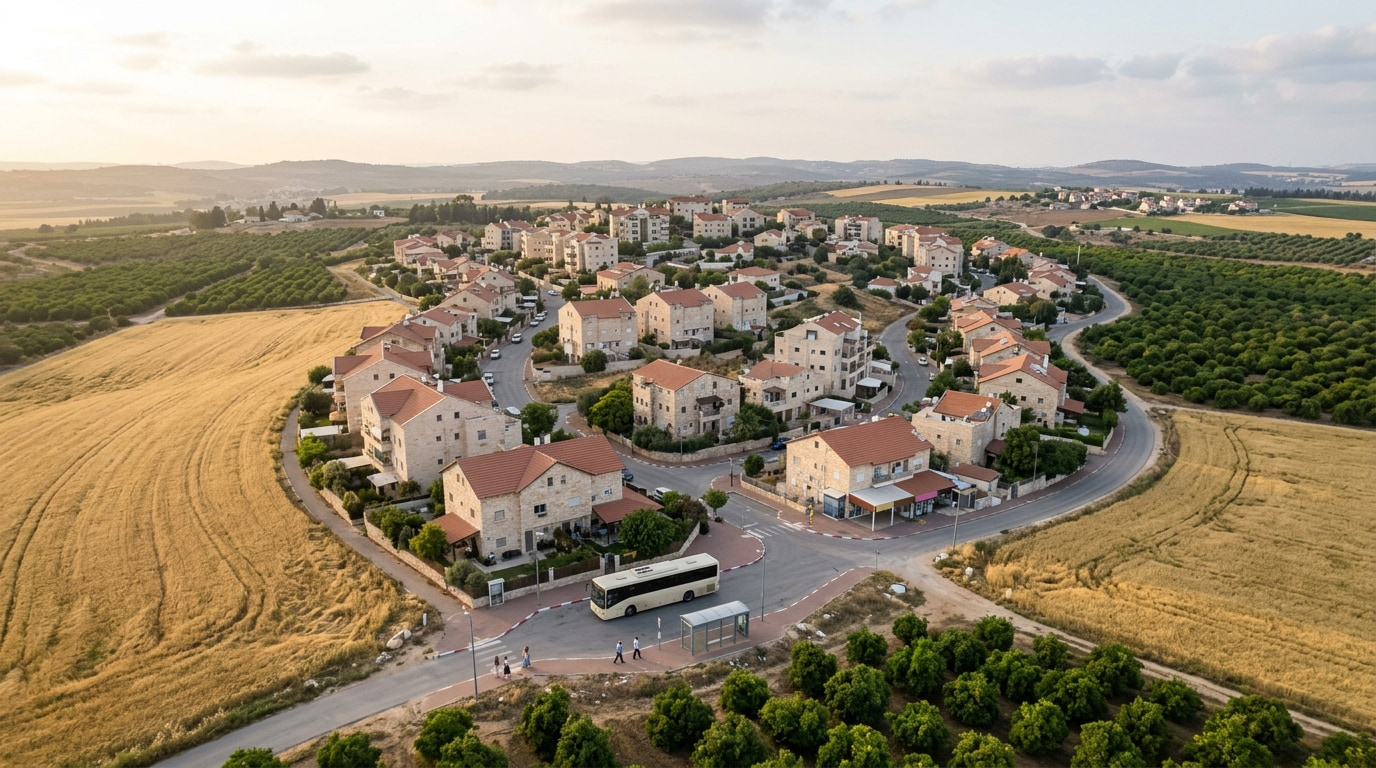 Scenic view of Tzur Moshe in Central District