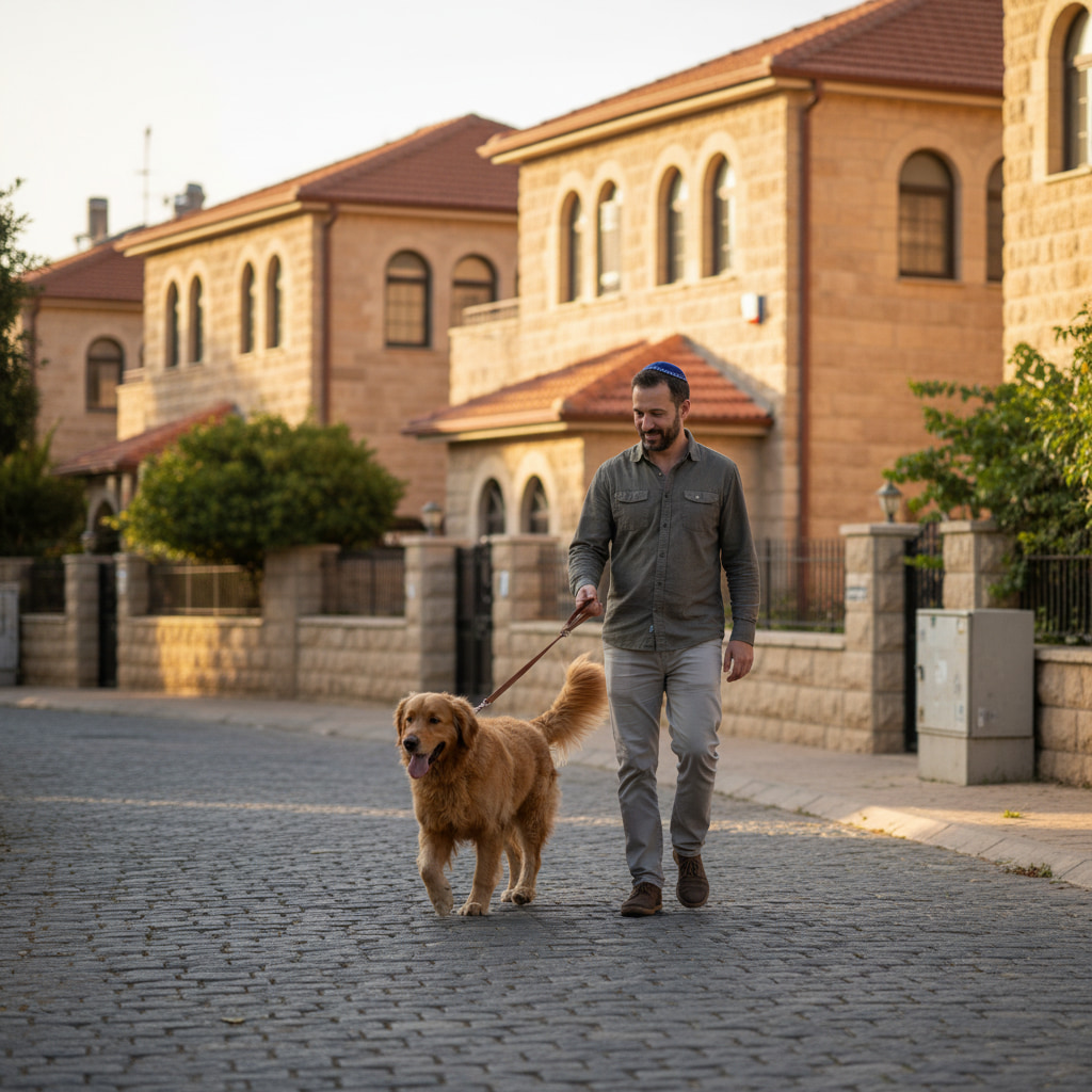 Low-density living scene in Ramla