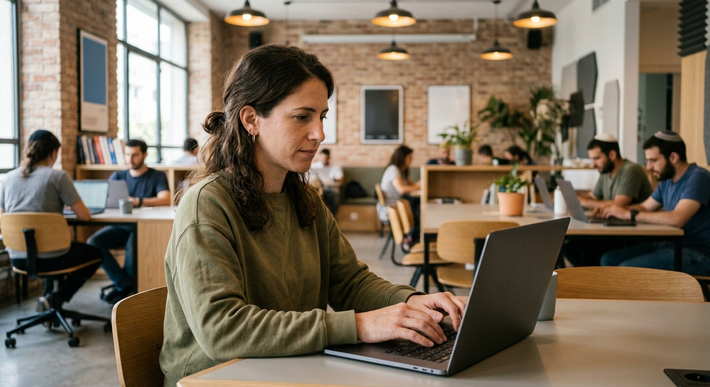 Remote worker at home office
