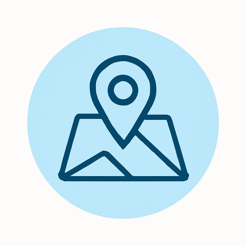 Icon representing practical location