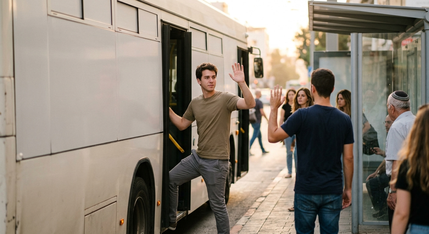 Bus stop in Shlomi