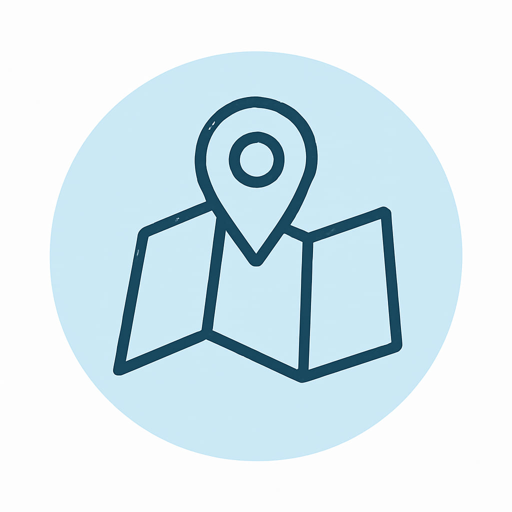 Icon representing practical location