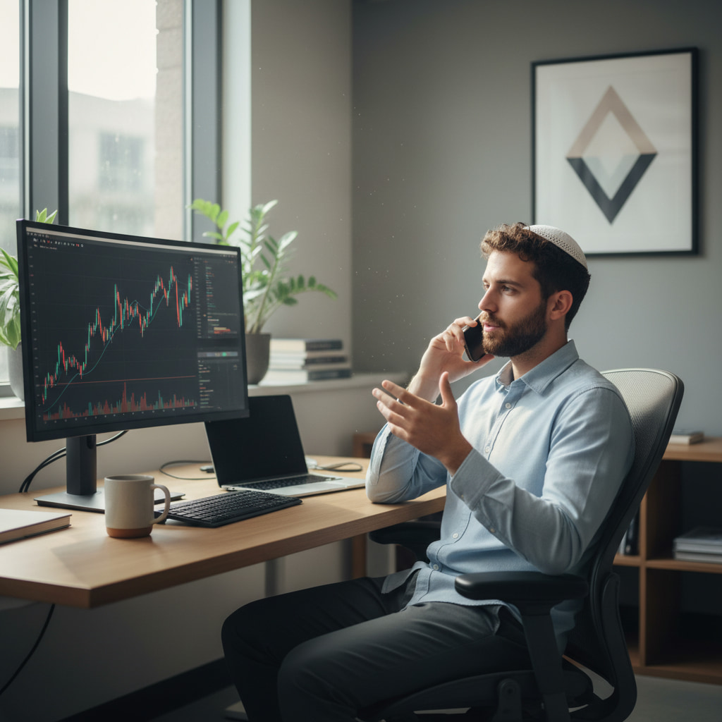 Remote worker in a home office in Mivtahim