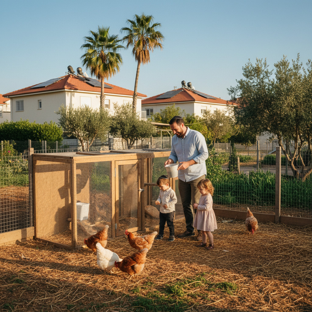 A family enjoying a day in Geulim