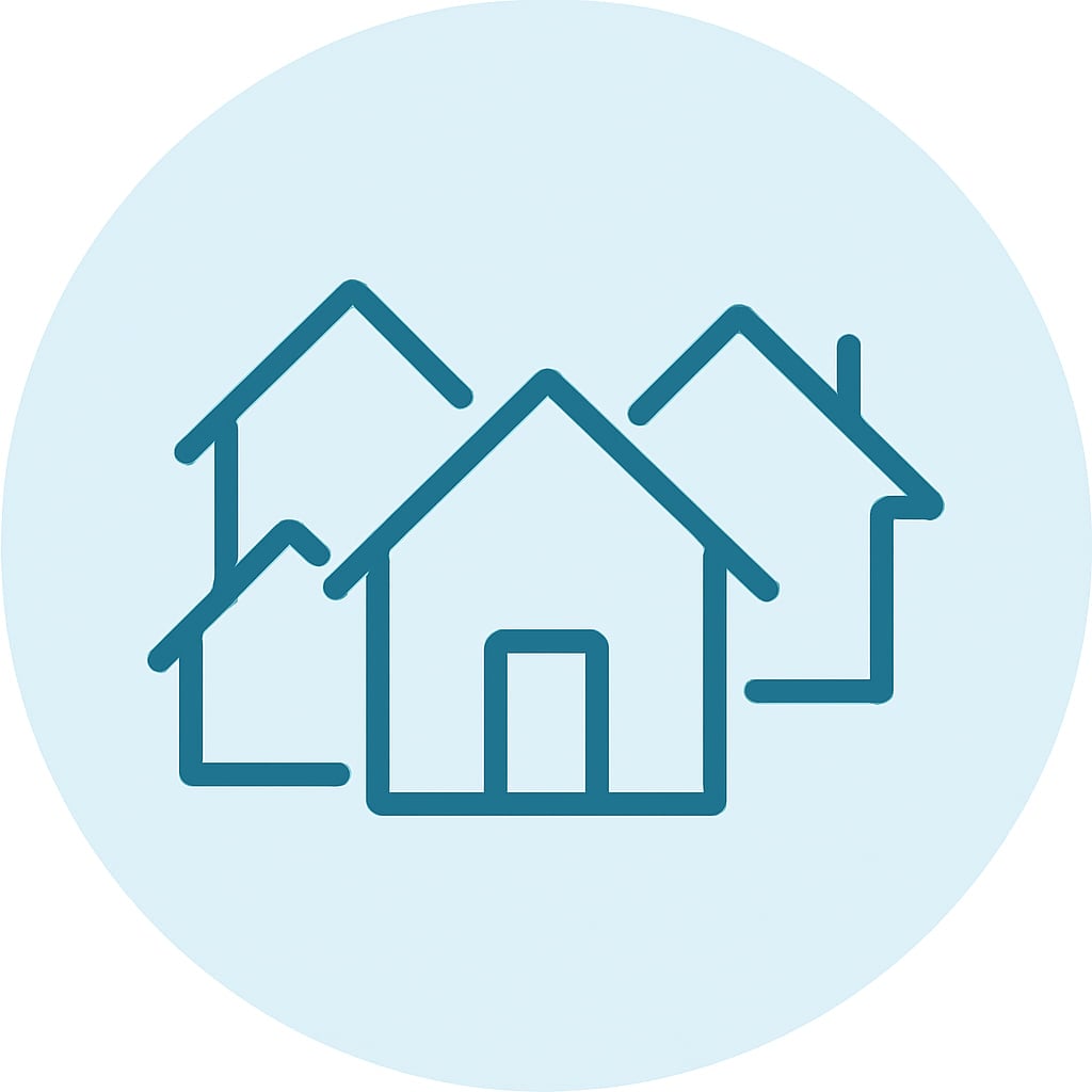 Icon representing diverse property types