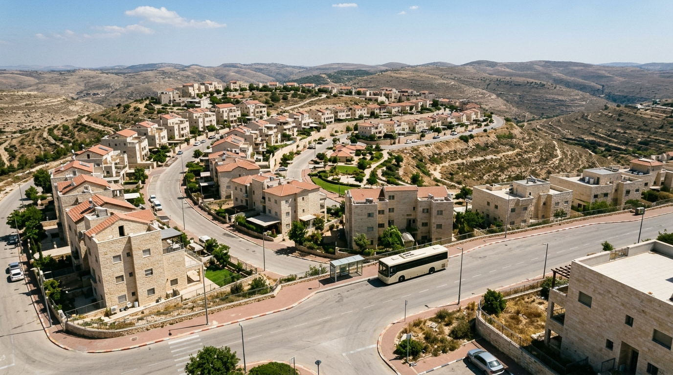 Scenic view of Dolev in Judea & Samaria