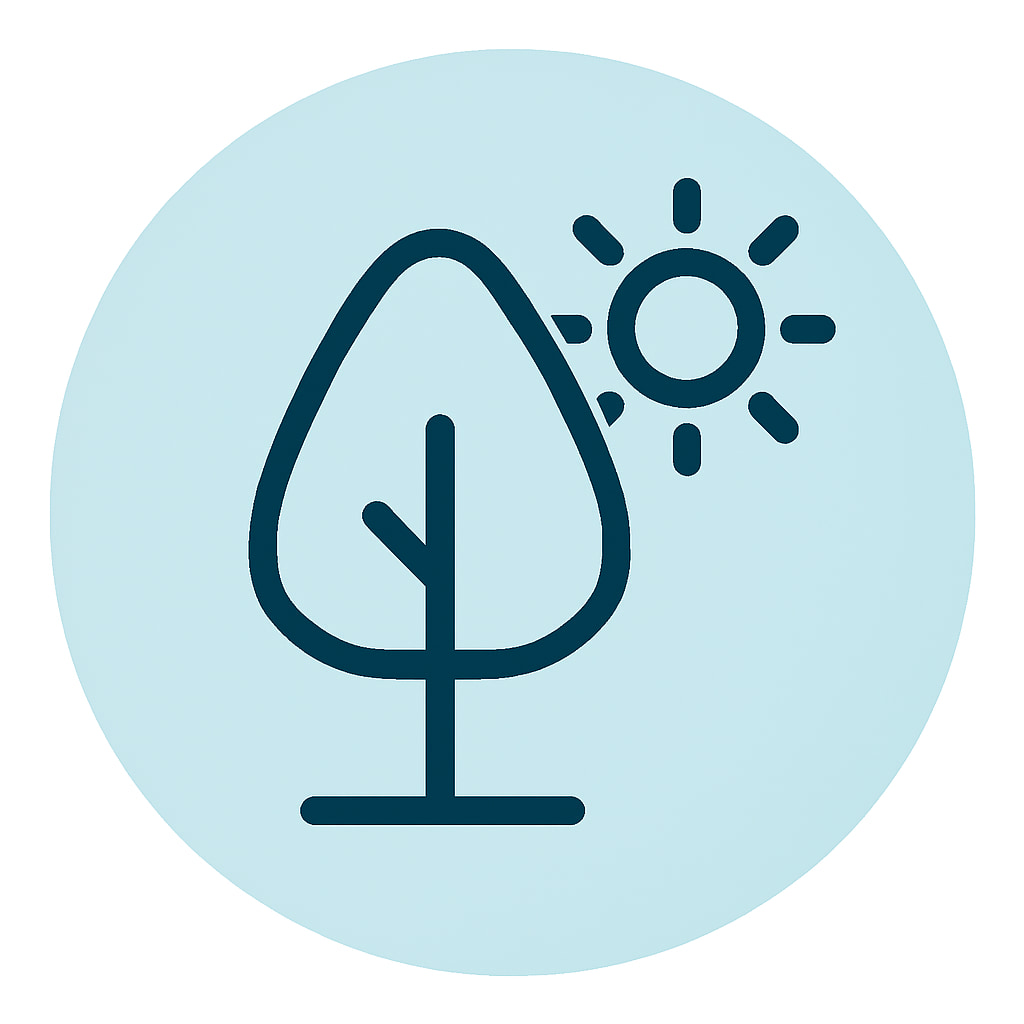 Nature icon representing green spaces