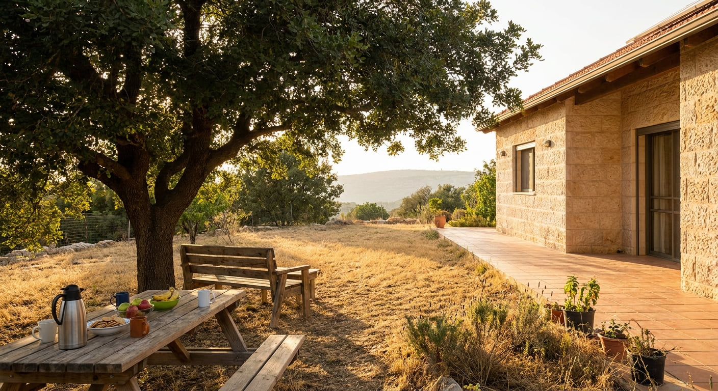 Weekend nature escape scene in Beit Hagai