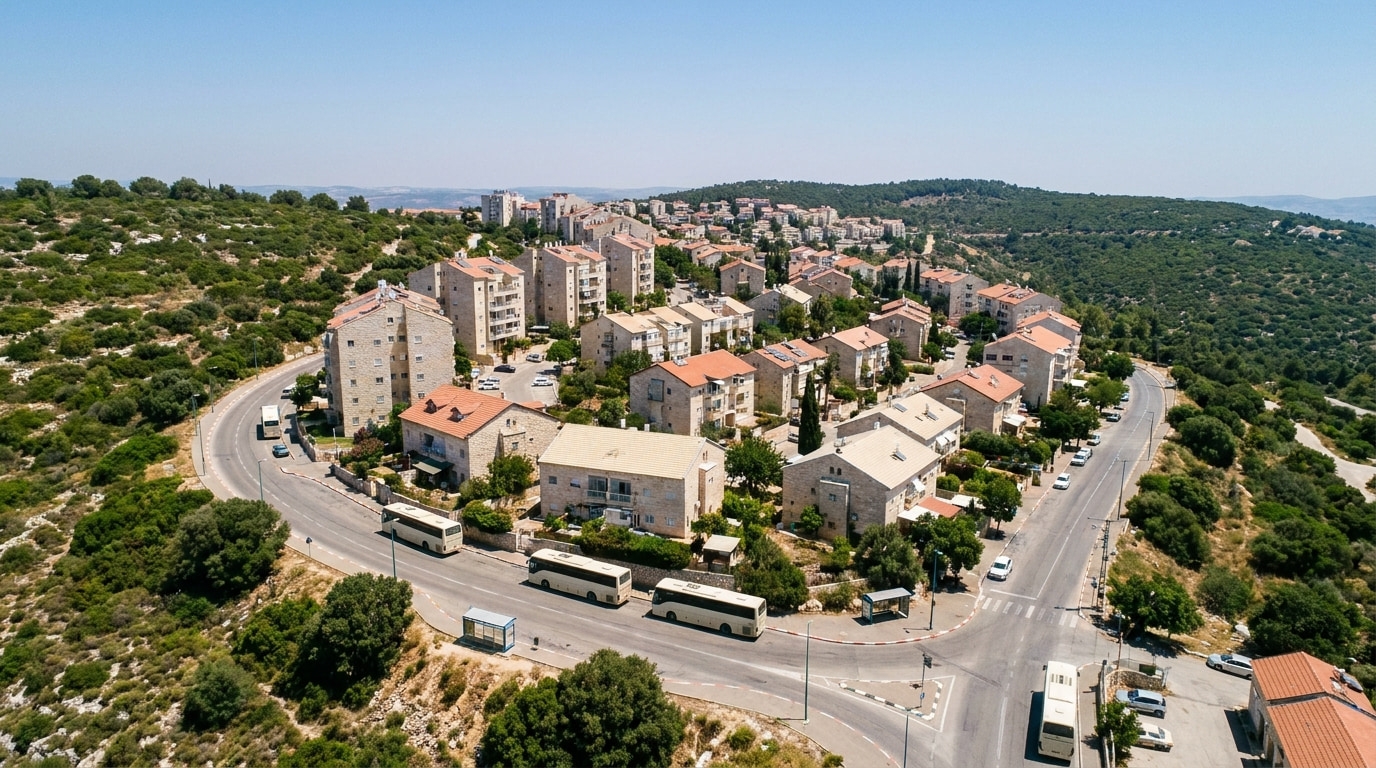 A scenic view of Nesher in Haifa District