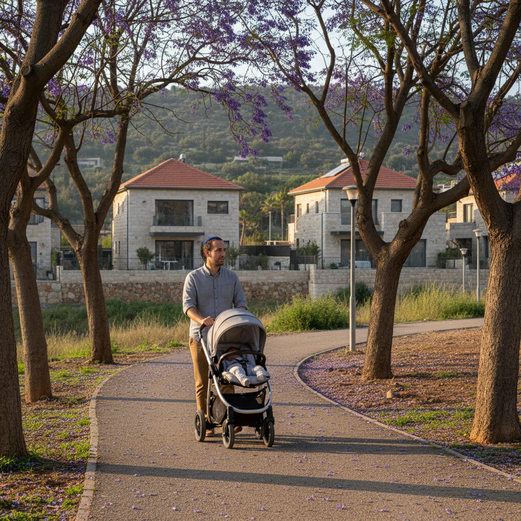 Family enjoying community life in Revava