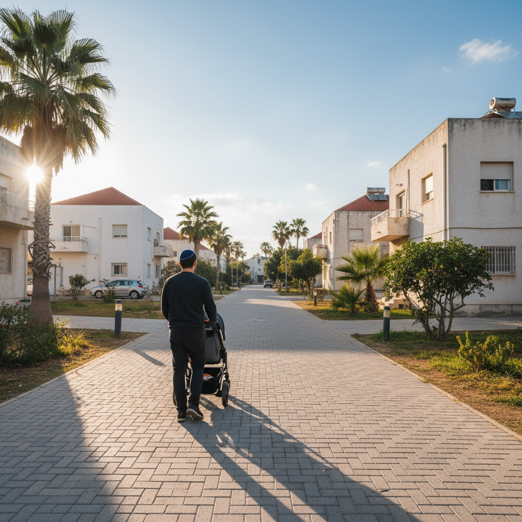 Family enjoying suburban life