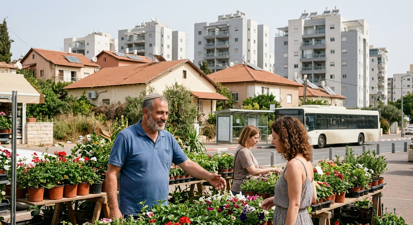 Community gathering in Rosh HaAyin