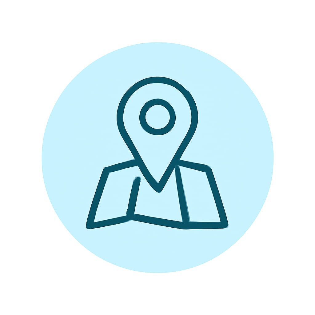Icon representing practical location