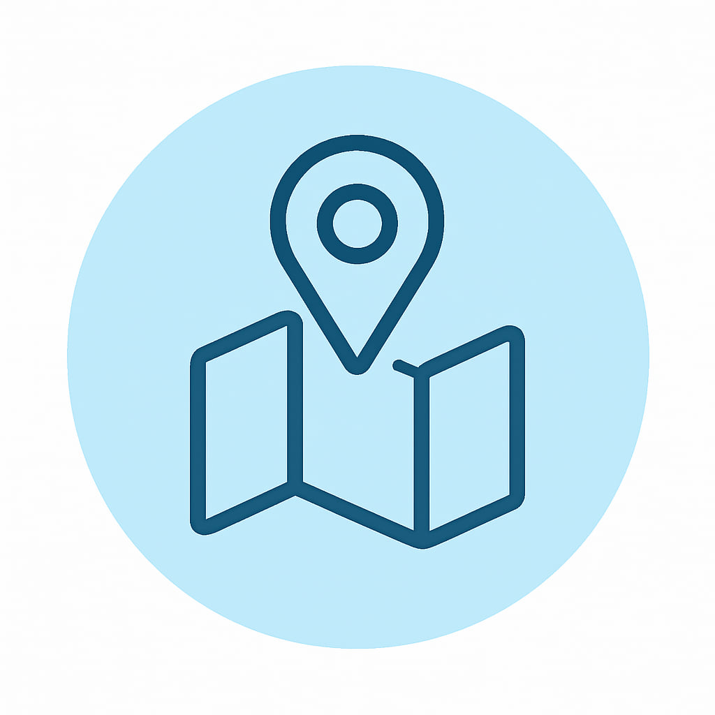 Icon representing practical location