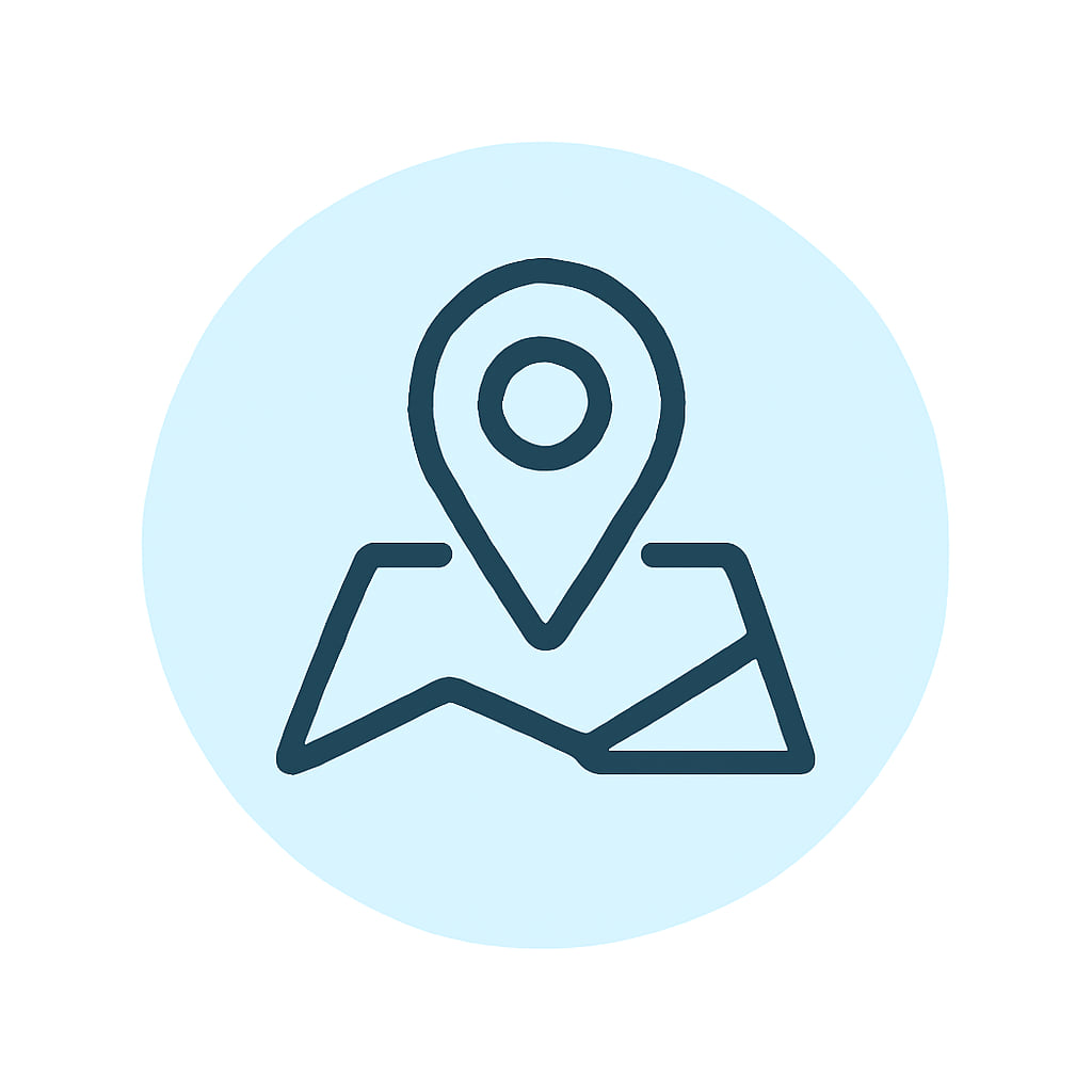 Icon representing practical location