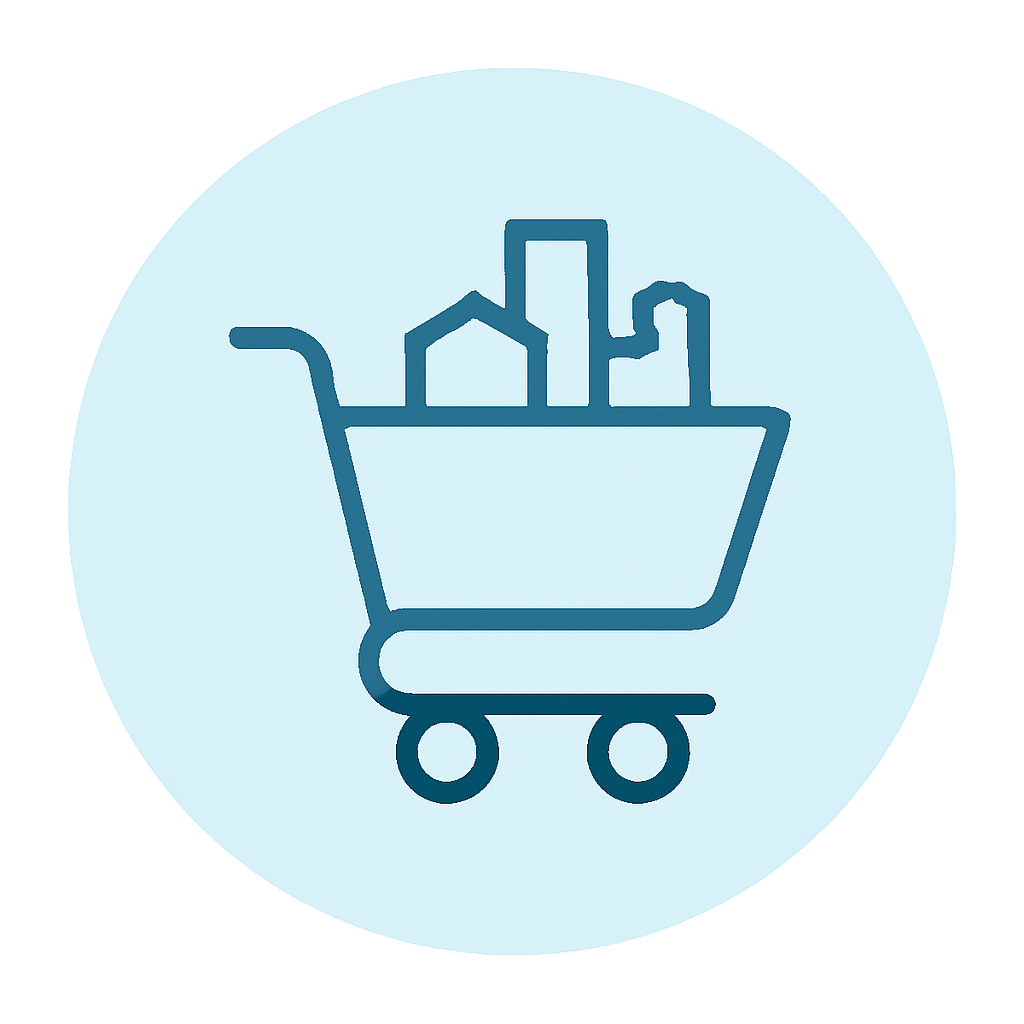 Icon representing local and regional services