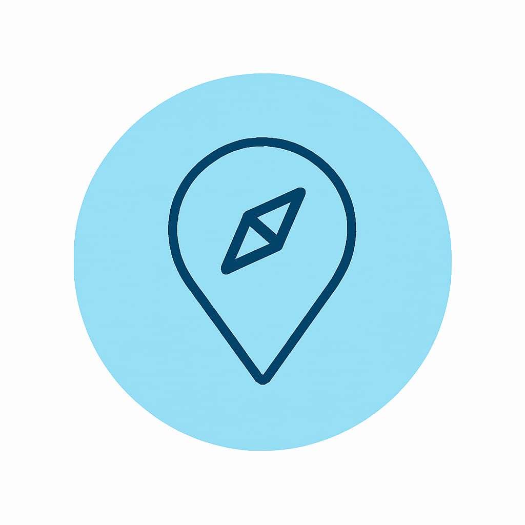 Location icon representing practicality