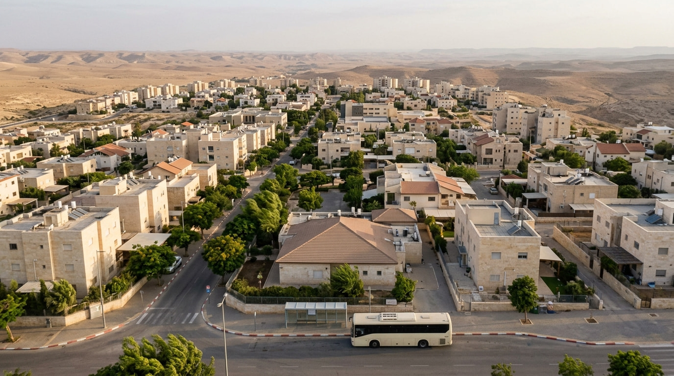 A scenic view of Yeruham in the Southern District
