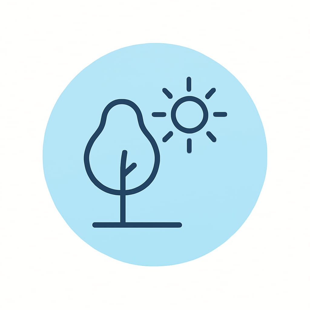 Icon representing space and nature