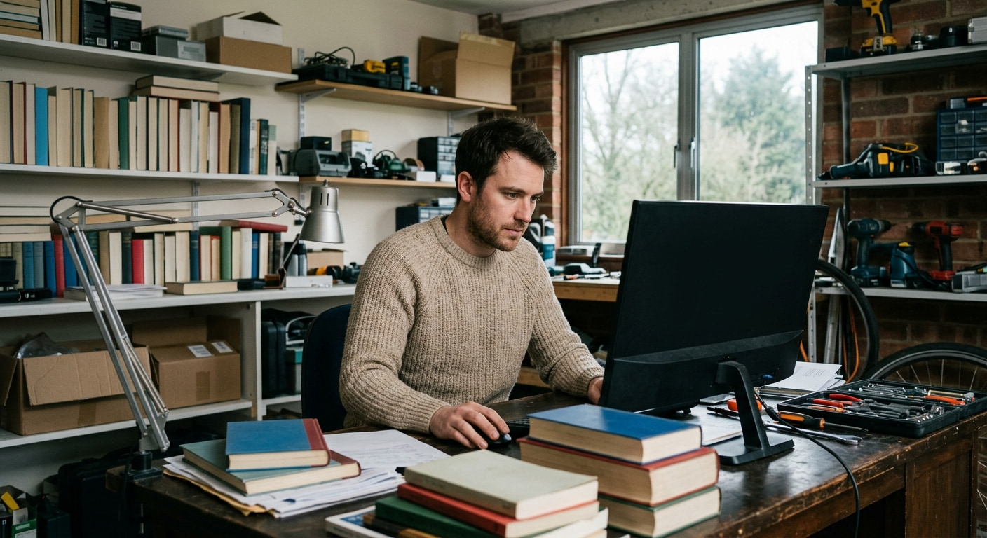 Remote worker in a peaceful setting