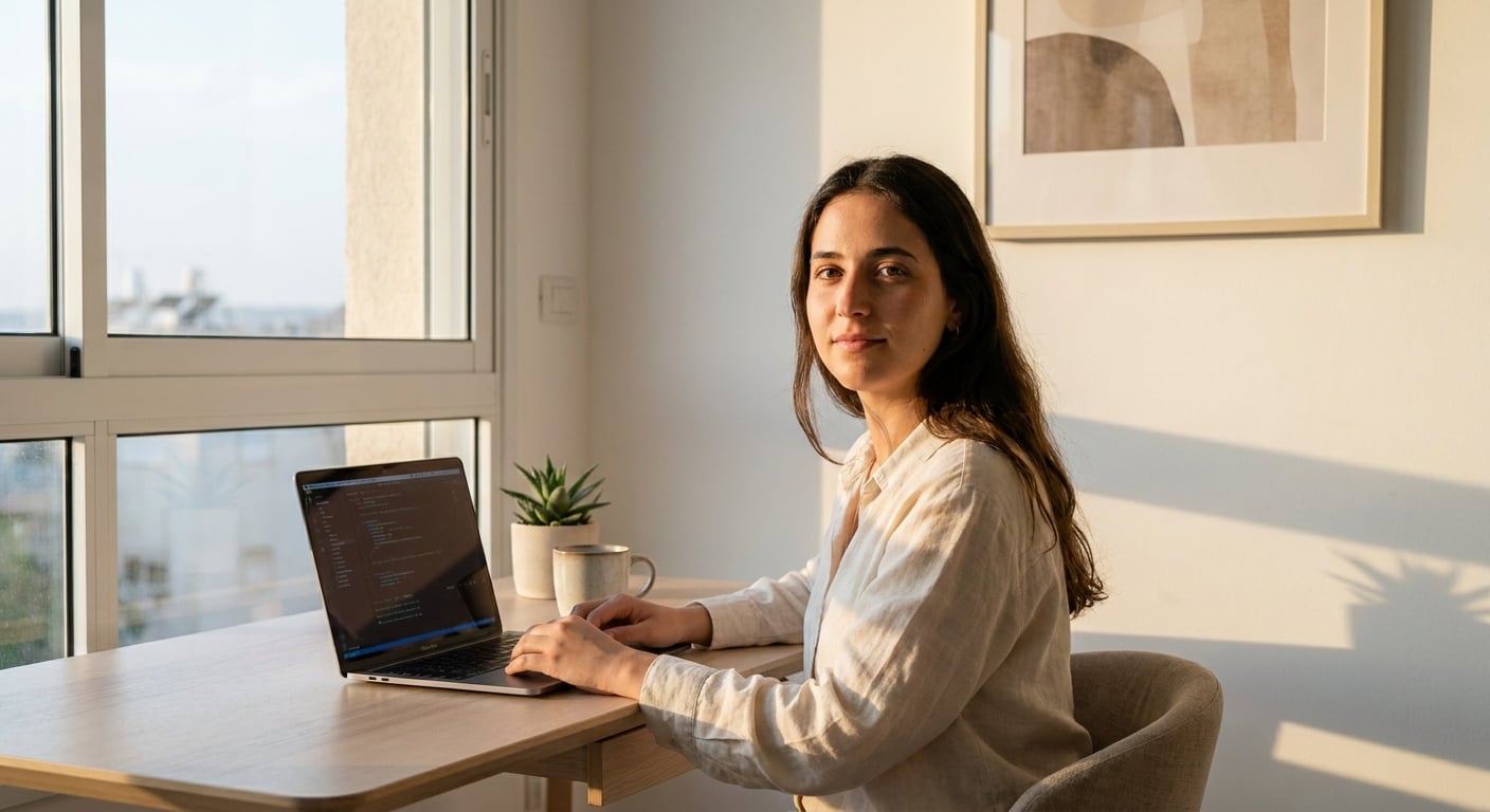 Remote work scene