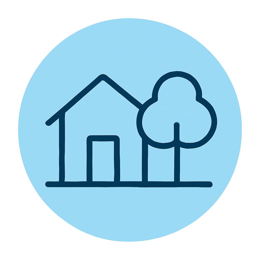 Icon representing space and privacy