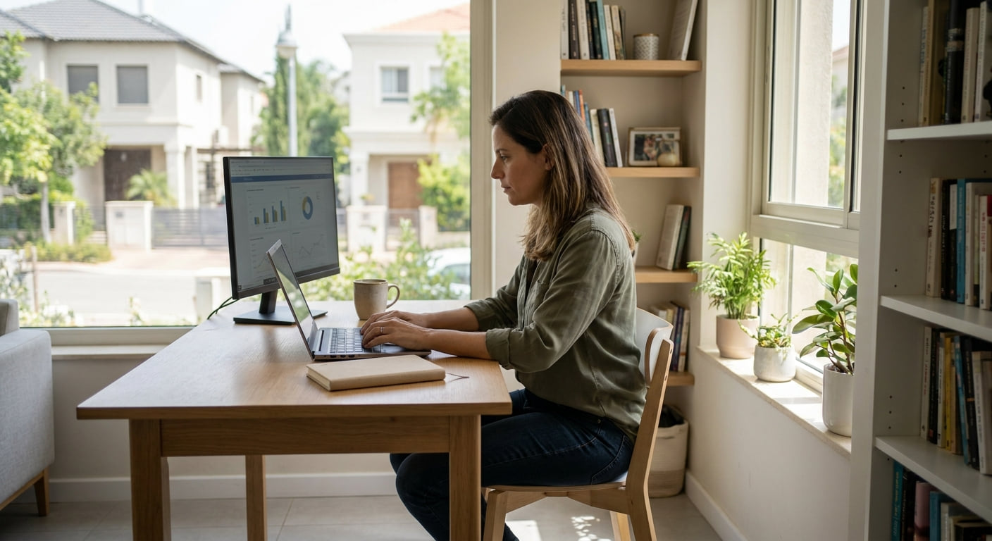 Home office setup in Ramat HaSharon