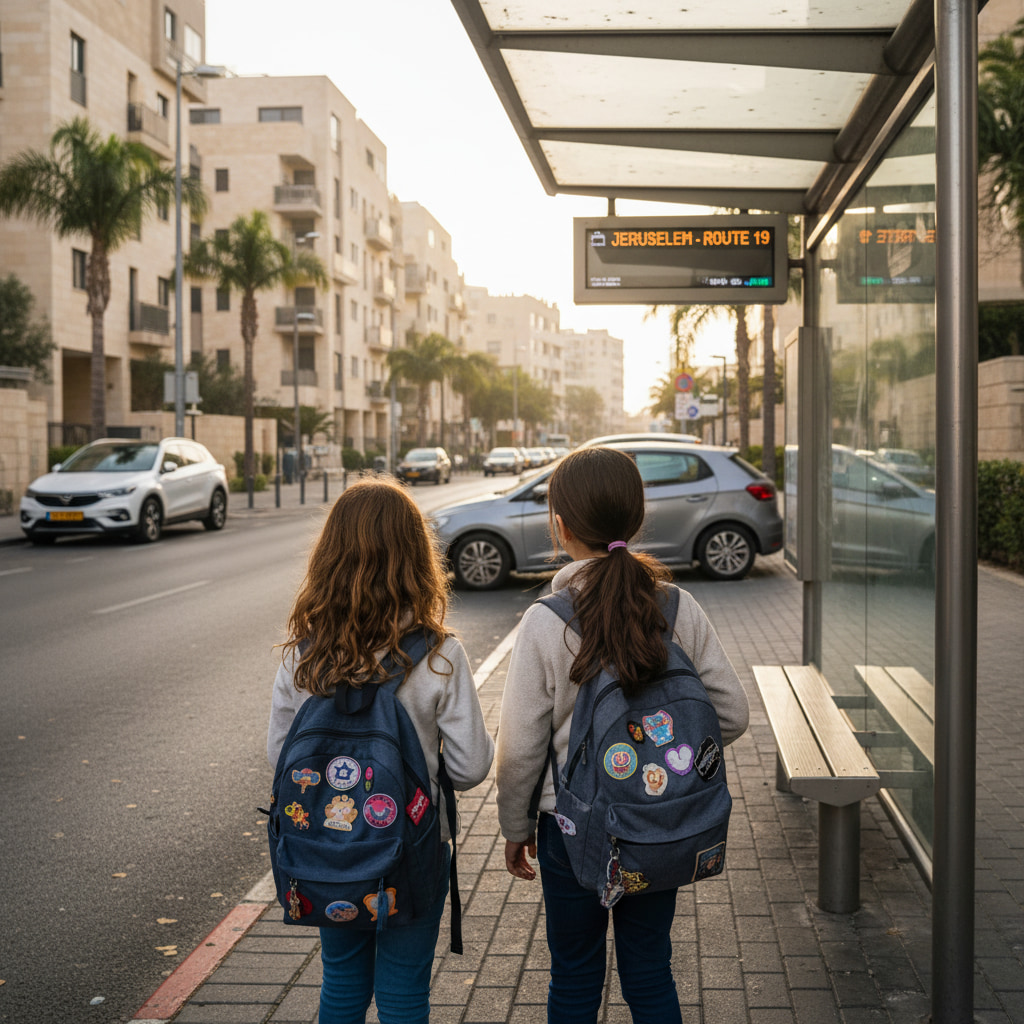 Quiet residential street in Kfar Netter