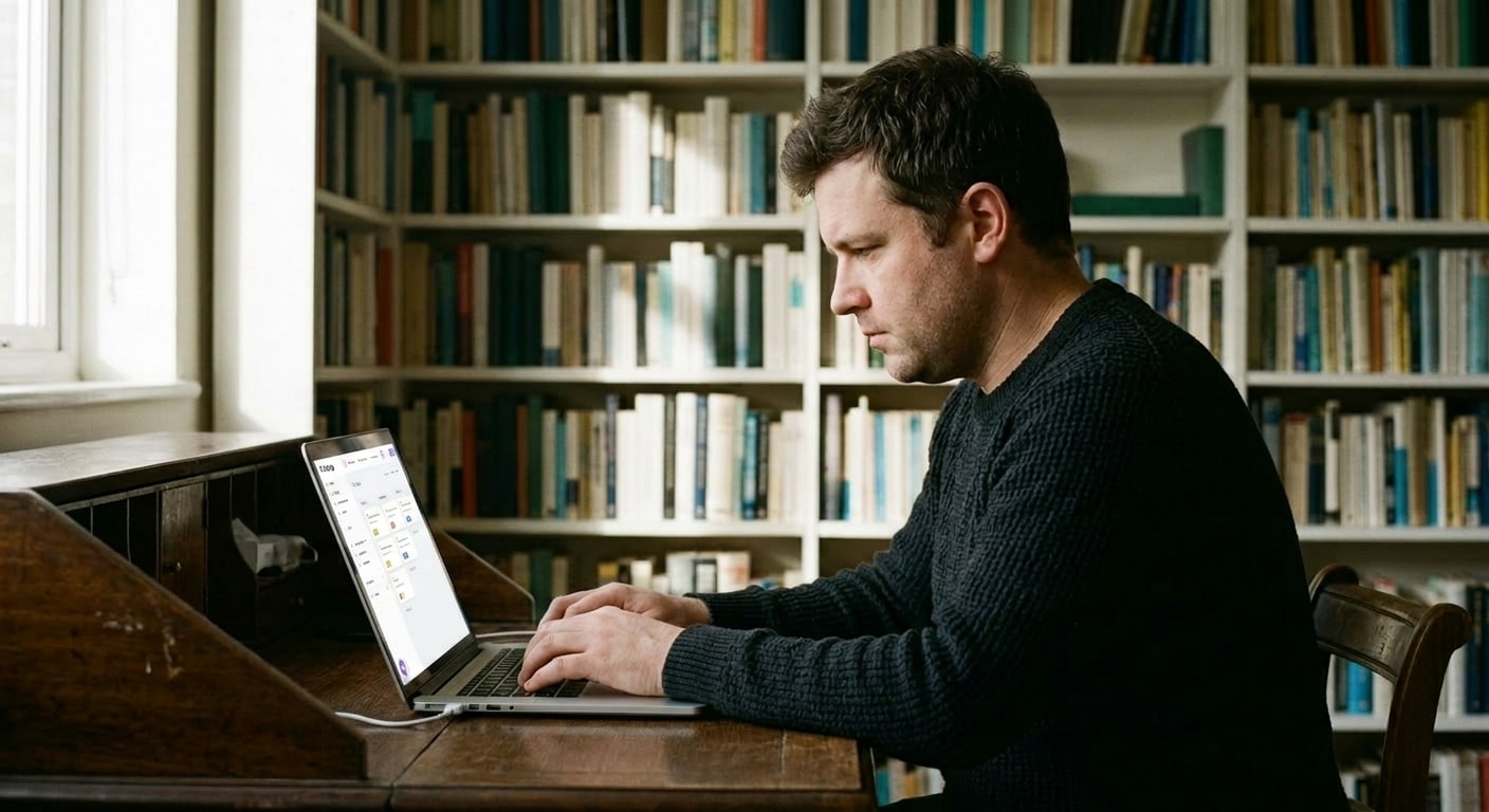 Remote worker in a home office in Yafit