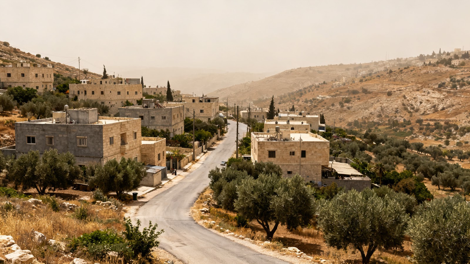 Scenic view of Brukhin in Judea & Samaria