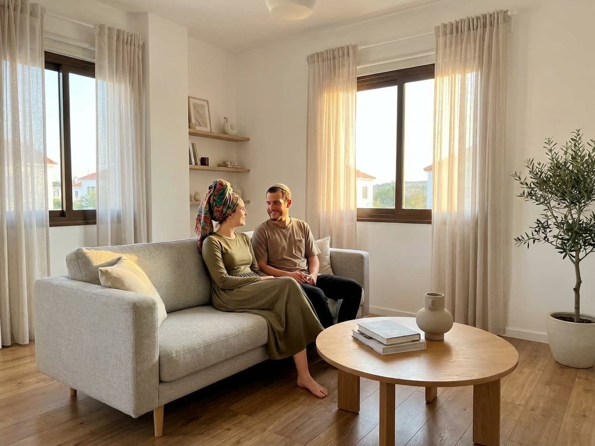 Family-friendly scene in Kfar Yona