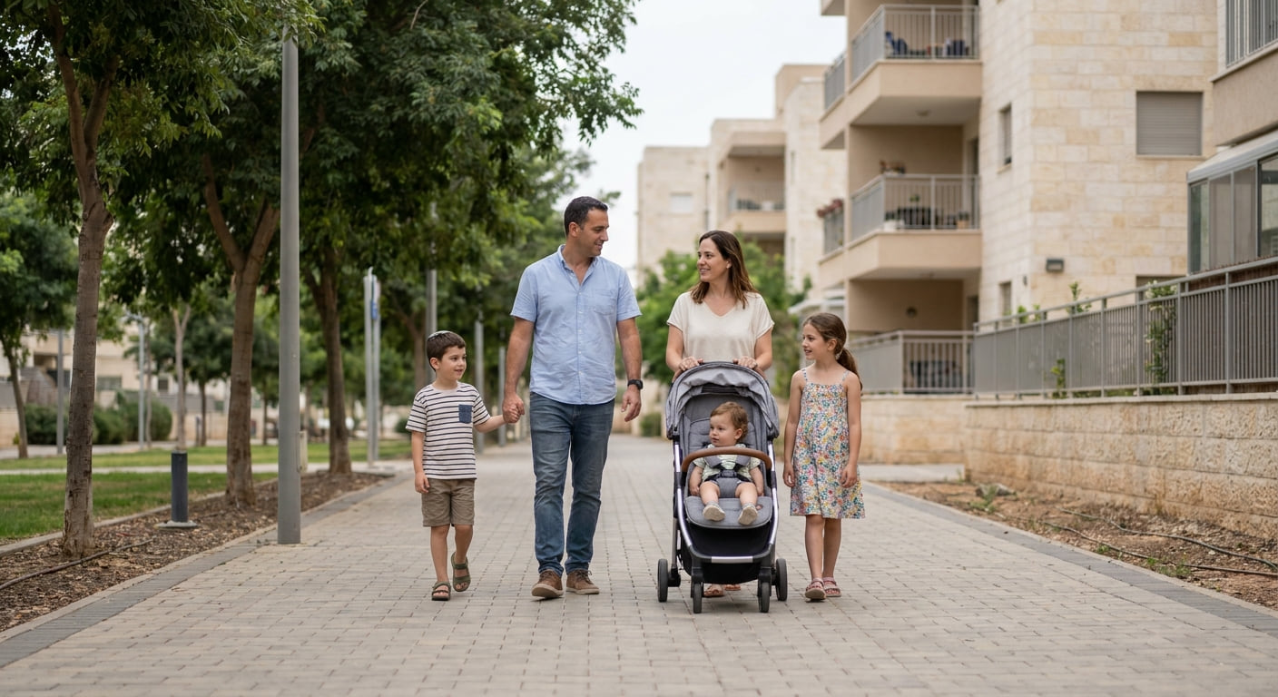 Family-friendly scene in Beit Shean