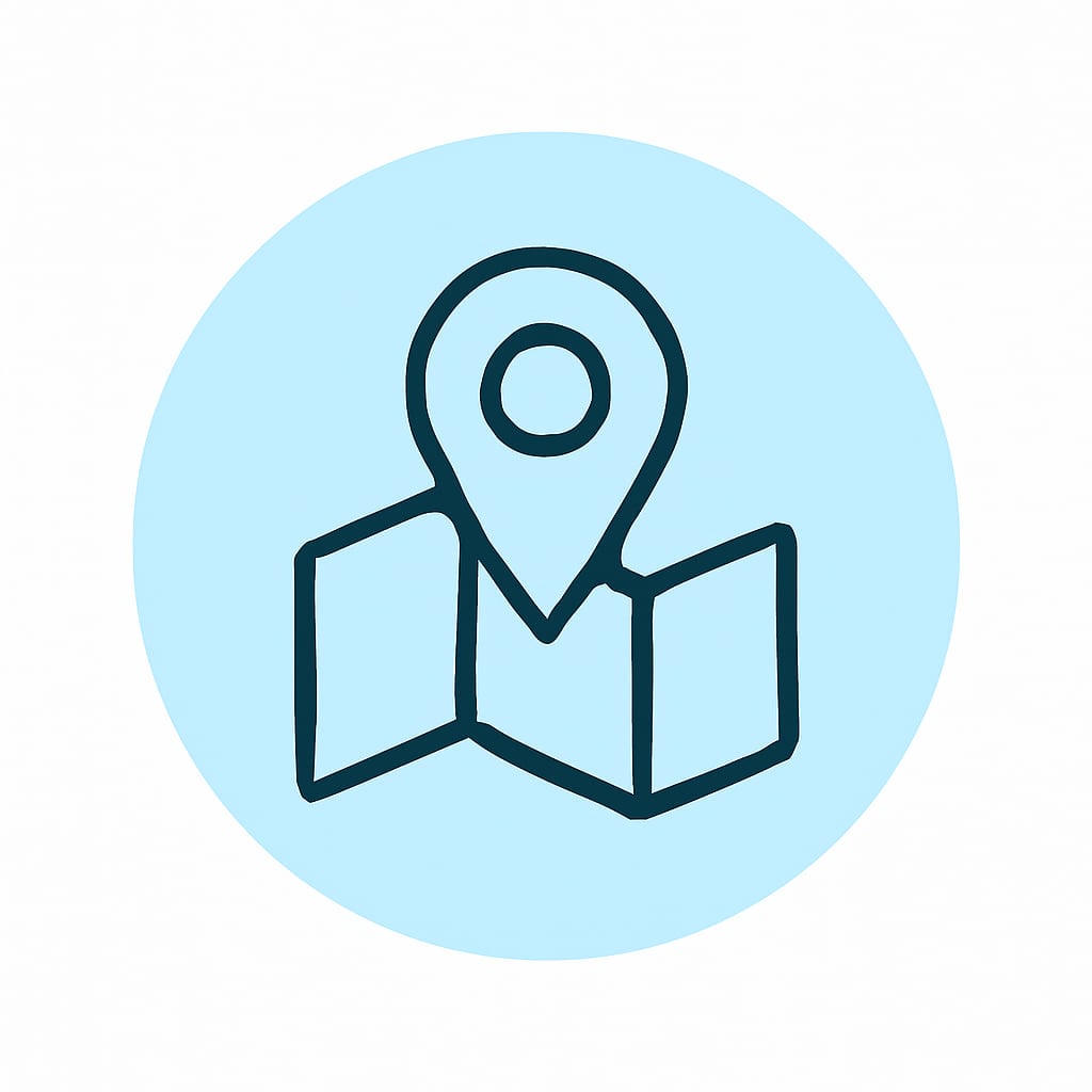 Icon representing practical location
