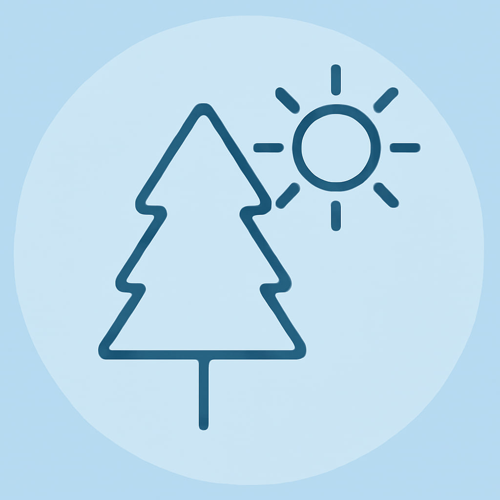 Nature icon representing open spaces