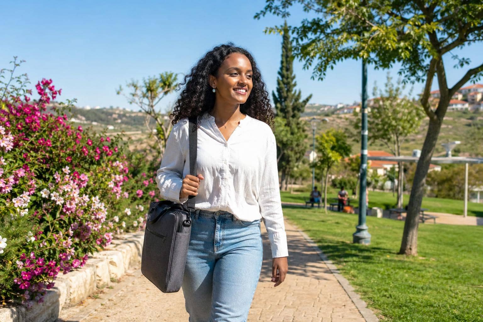 Person enjoying outdoor activities