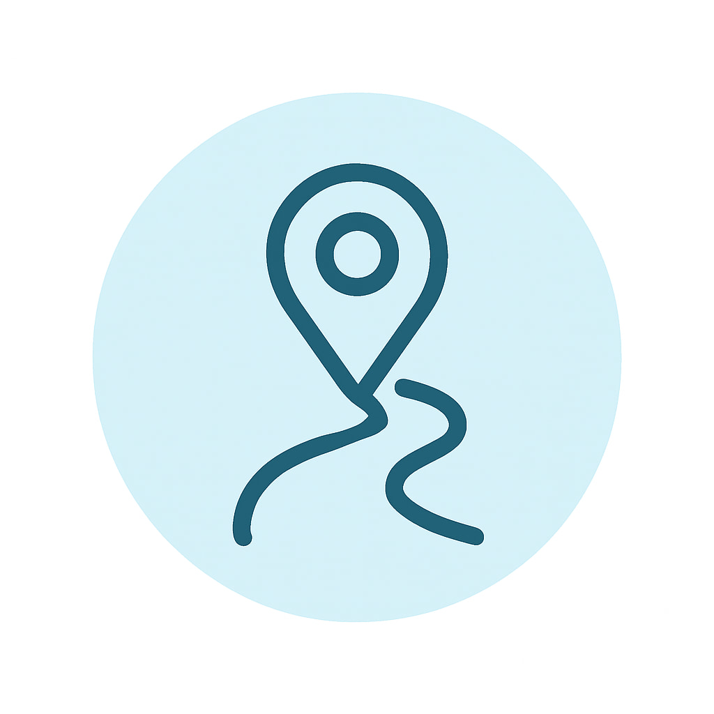 Icon representing practical location