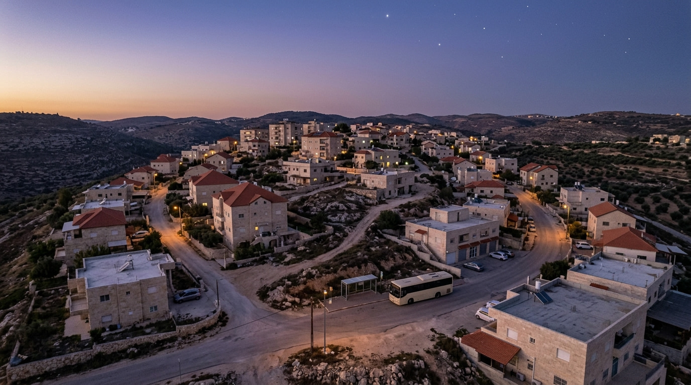 Scenic view of Yitzhar in Judea & Samaria