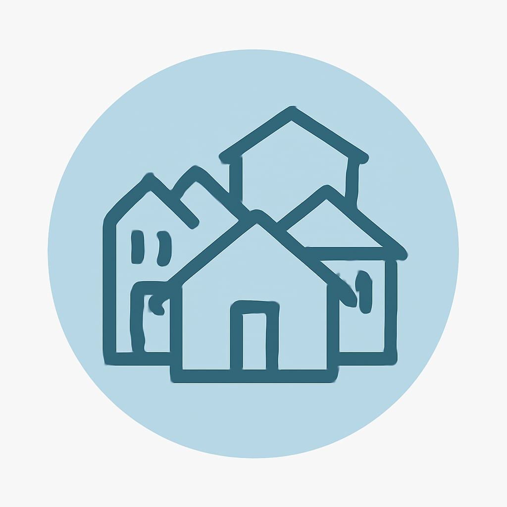 Property types icon representing diversity