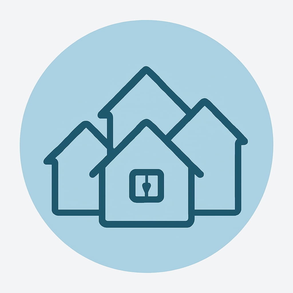 Property types icon representing variety