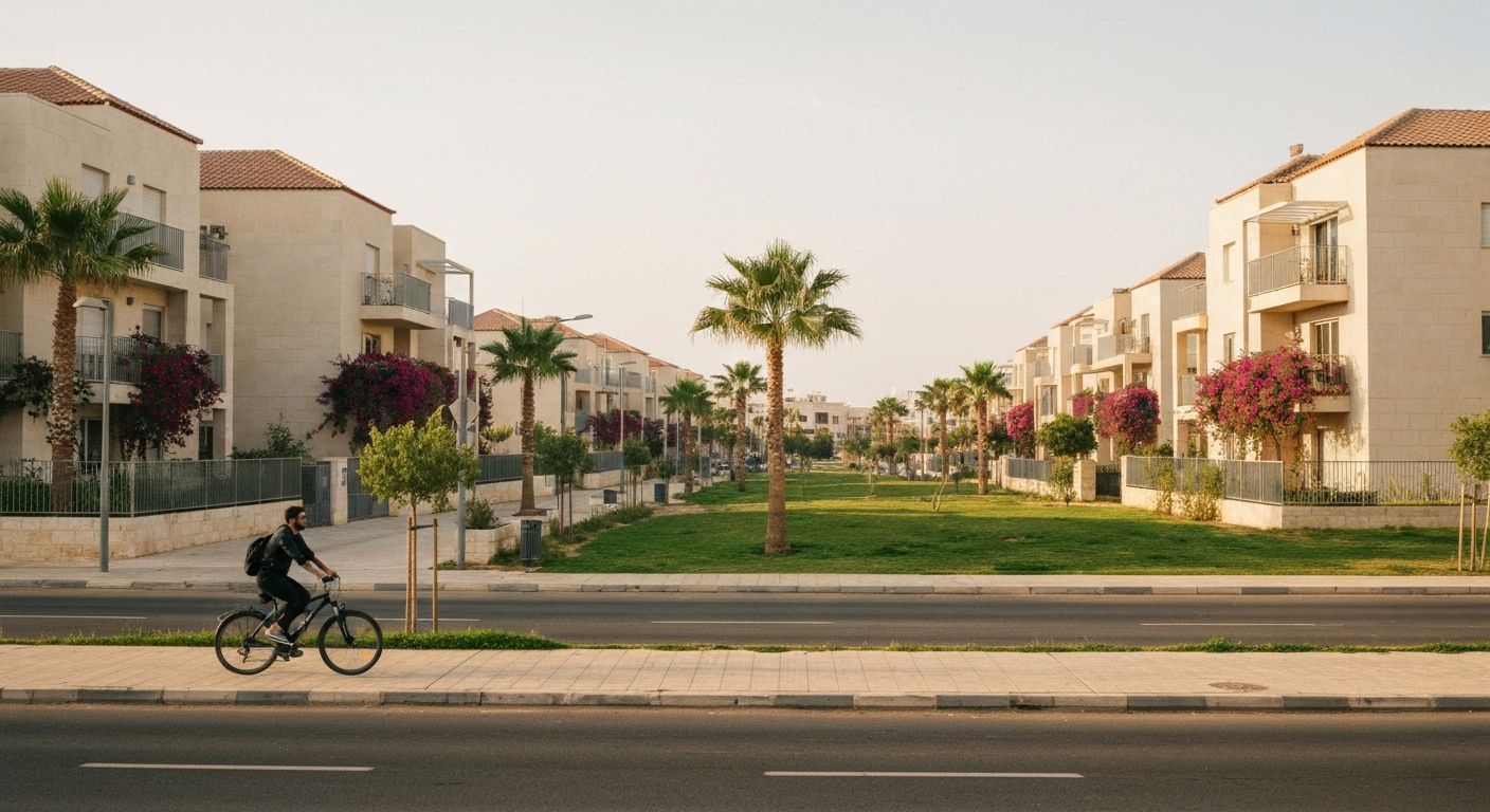 A quiet residential street in Givat Shmuel