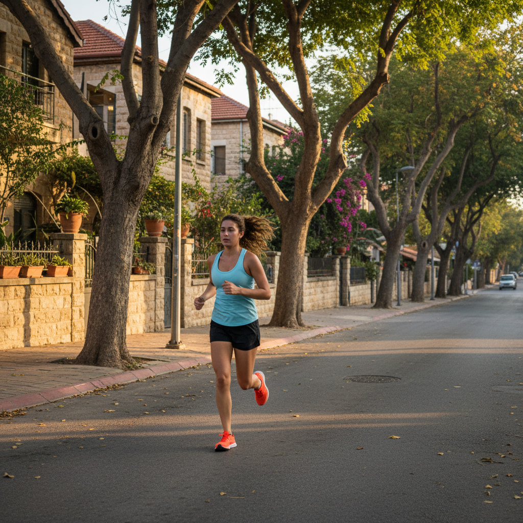 Quiet residential street in Tapuach