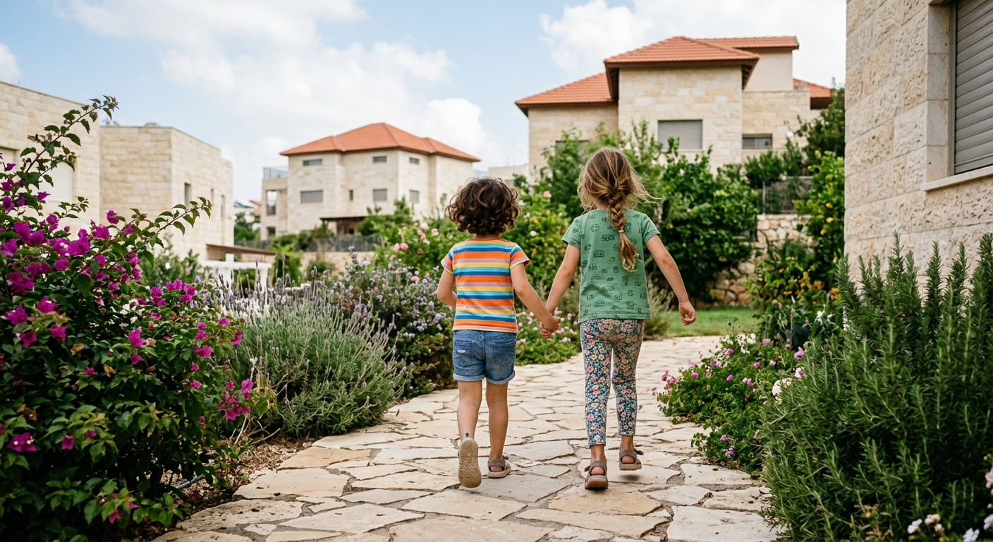 Family enjoying time together in a suburban setting