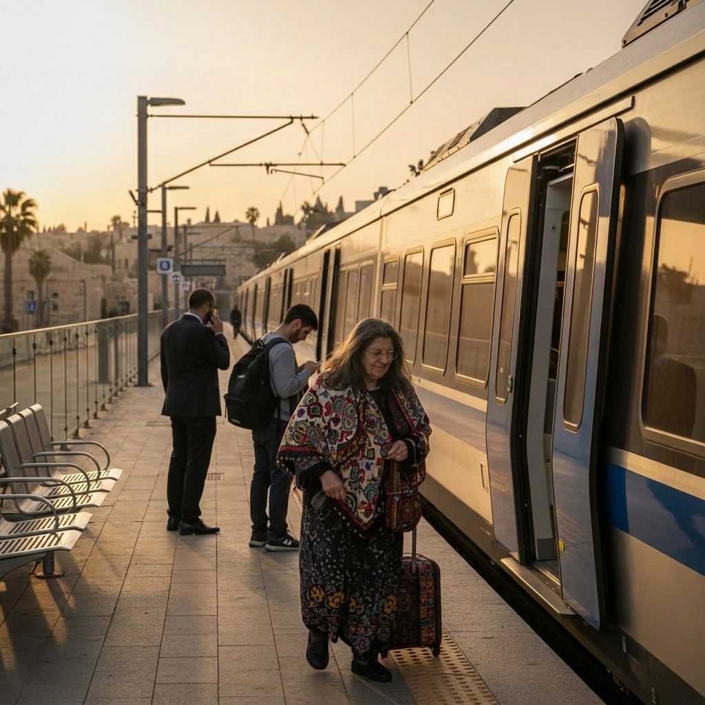 Transportation scene in Nahal Oz
