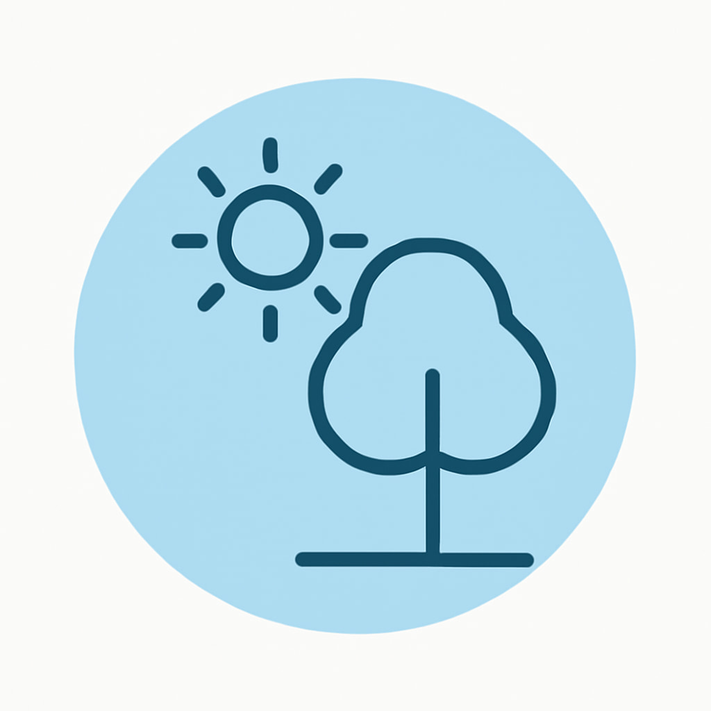 Nature icon representing open spaces