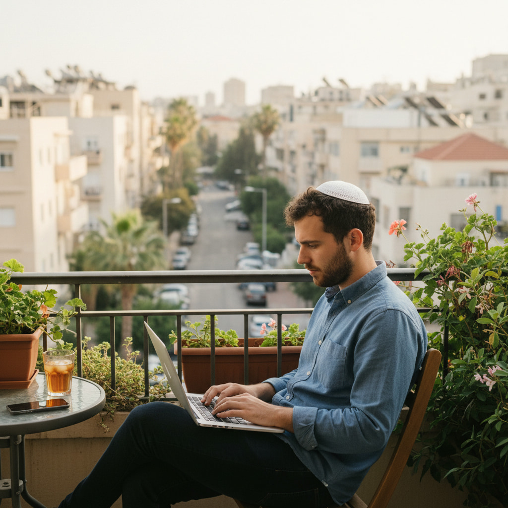 Remote work scene